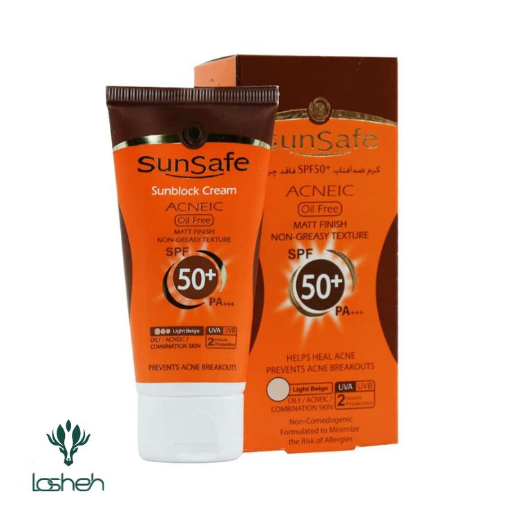 کرم ضدآفتاب SPF50 فاقد چربی سان سیف کرم ضدآفتاب SPF50 فاقد چربی سان سیف