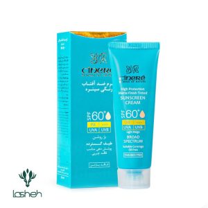 کرم ضد آفتاب SPF60 رنگی سینره مناسب پوست چرب